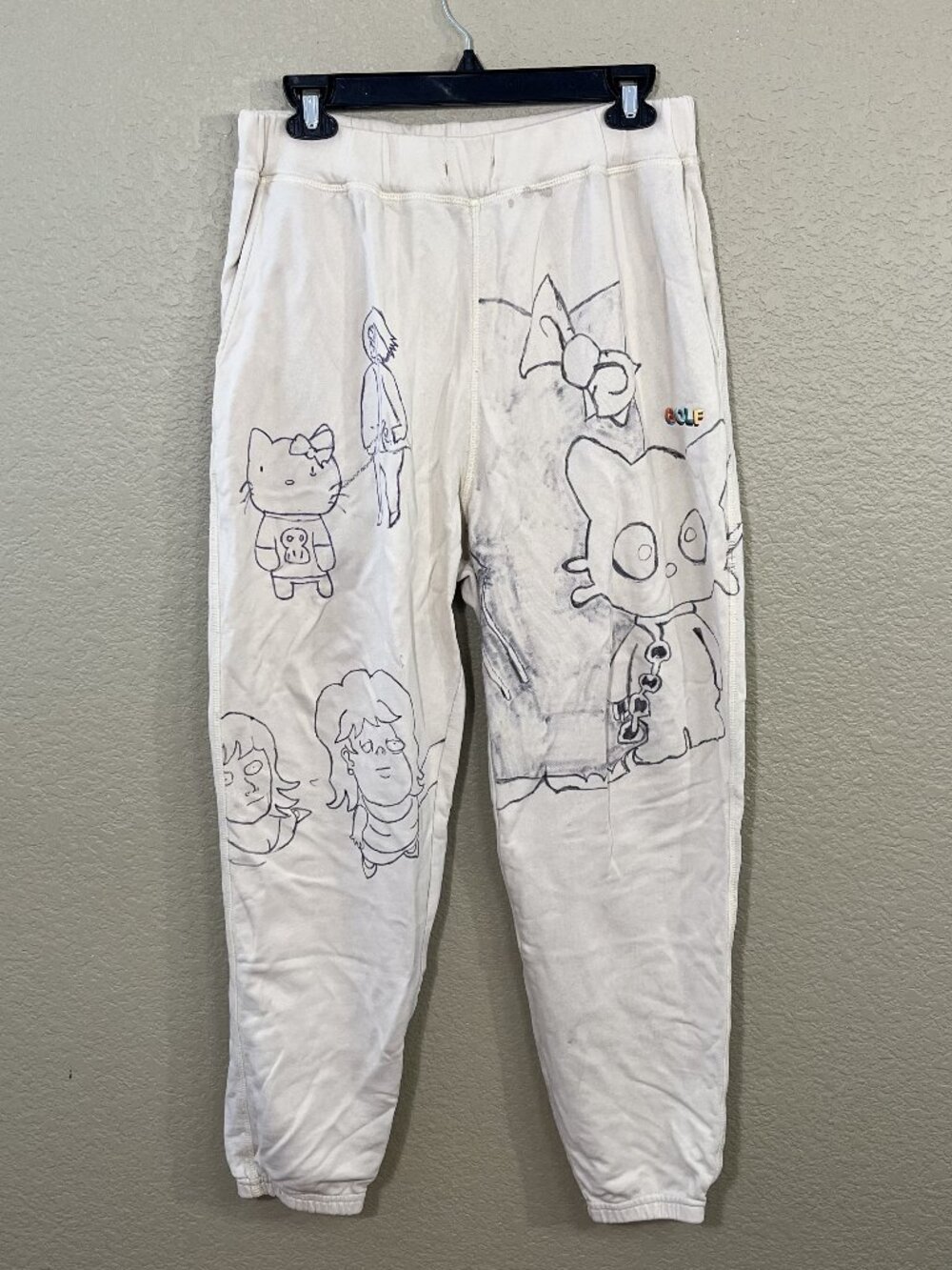 Golf Wang Custom Cartoon Sweatpants Small